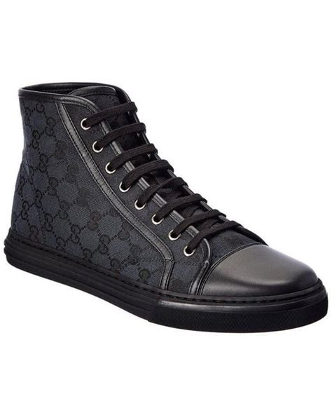 Men's GG trainer in Black GG Canvas Leather 